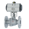 Air Operated Carbon Steel A216 WCB Flanged Ball Valve