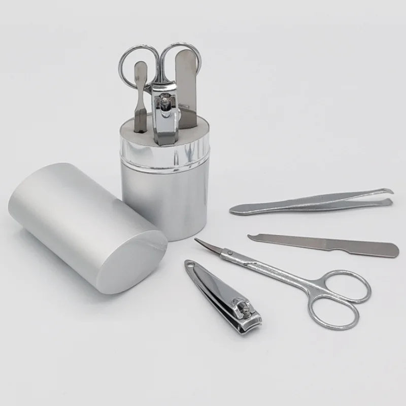 Factory Supply Portable Manicure & Pedicure Set Nail Clipper Eyebrow Tweezer Beauty Tool Manicure Set With Box