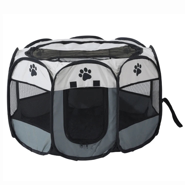 ZMaker Oxford Fabric Washable Portable Folding Pet Octagonal Playpen Fence Tent with Carrying Bag
