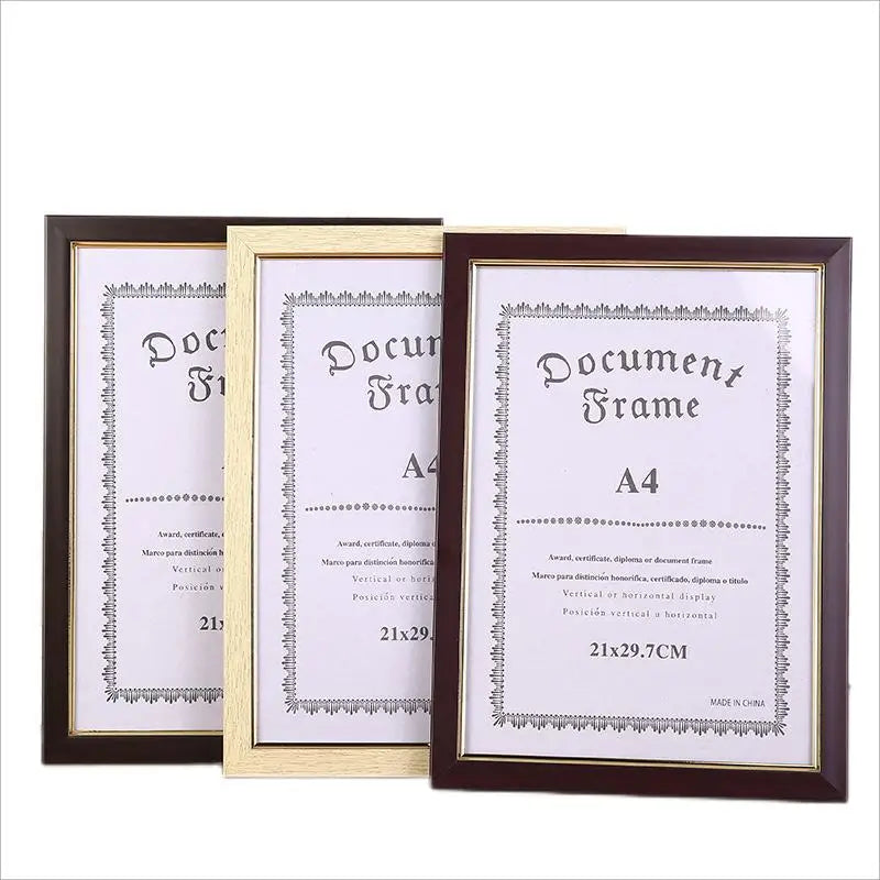 A4 Glass White Cardboard Natural Plastic Picture Photo Frame for Home Decor