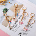 Cute Cherry Blossom Key Chain Five-pointed Star Windmill Key Pendant Ladies Bag Note Pendant Metal Key Chain