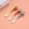 Custom Logo Laser Engraved Face Cream Stainless Steel Small Golden Mini Metal Cosmetic Spatula