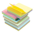 BECOL Promotional 4 Colors Mixed Memo Pad Colorful Square Shape Notepad N-Times Sticky Notes for School Office