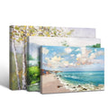 Wholesale Original Oil Painting on Canvas Handmade Modern Seascape Wall Art Home Decor Plastic Framed JZ Arts