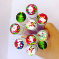 Christmas Style OEM Diamond Gem Resin Stone Glitter Mascara Wands Tube Lash Spoolies