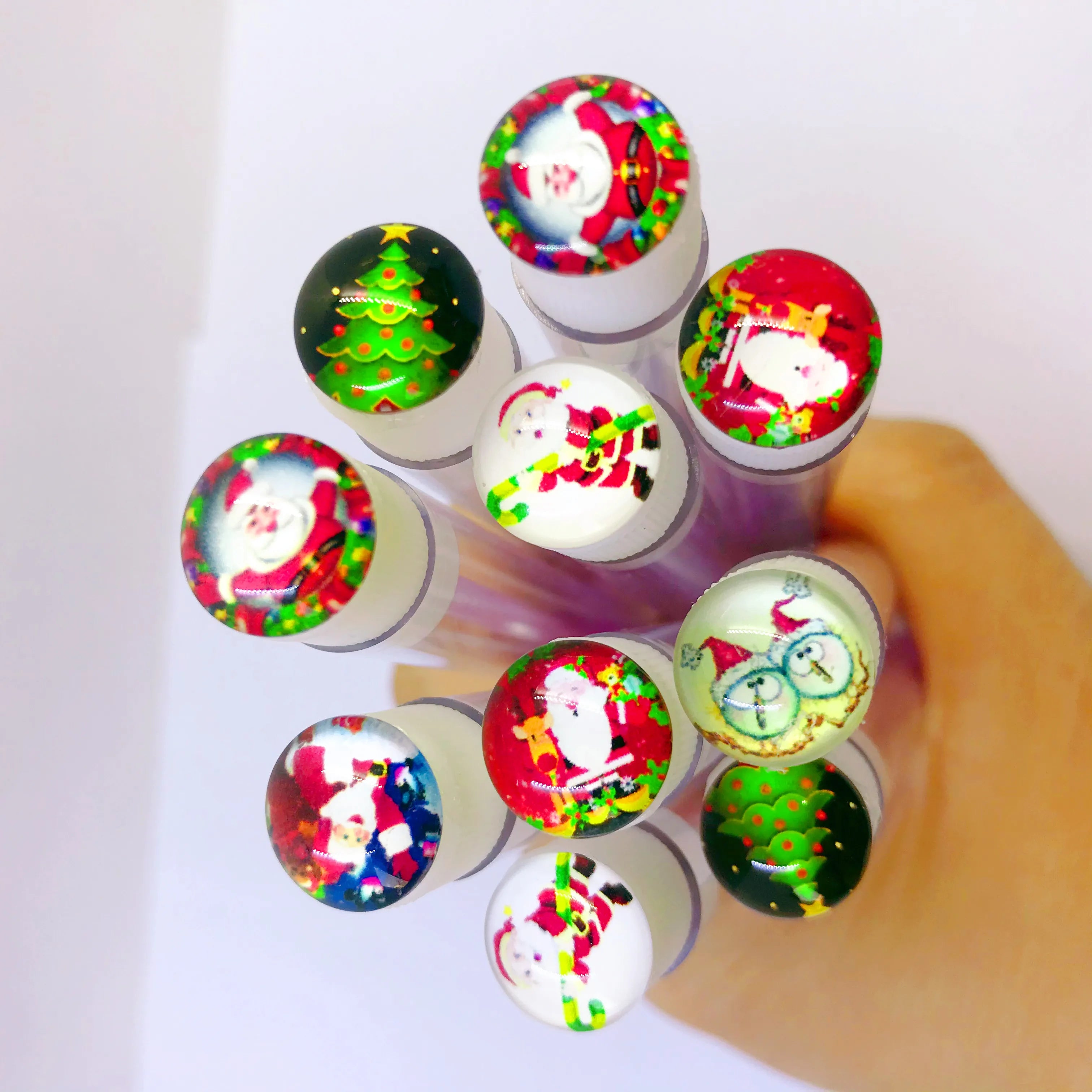 Christmas Style OEM Diamond Gem Resin Stone Glitter Mascara Wands Tube Lash Spoolies