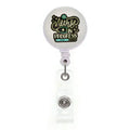 Custom Medical Epoxy Glass Retractable Badge Reel Nurse in Progress Retractable Badge Clip for Work Accessories