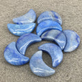 DIY Healing crystal Blue Aventurine Carved moon shape home decor spiritual Amethyst wedding reiki gemstone decor Christmas craft