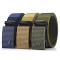 New Canvas Belt Automatic Buckle Belts No Ratchet Men's Belt Polyester Material Wholesale Factory