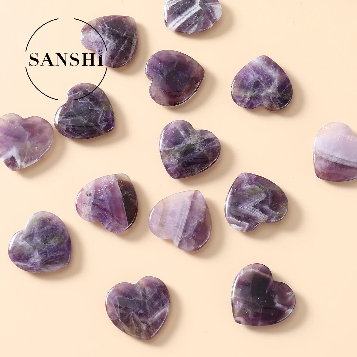 Hot Sale Natural Stones Heart Shape Pendants High Heart Shape Stone Jewelry Accessories Heart Gem for Jewelry Making
