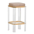 Factory Price Stainless Steel Bar Stools Velvet Upholstered High Stools Acrylic  Furniture Transparent Bar Chair