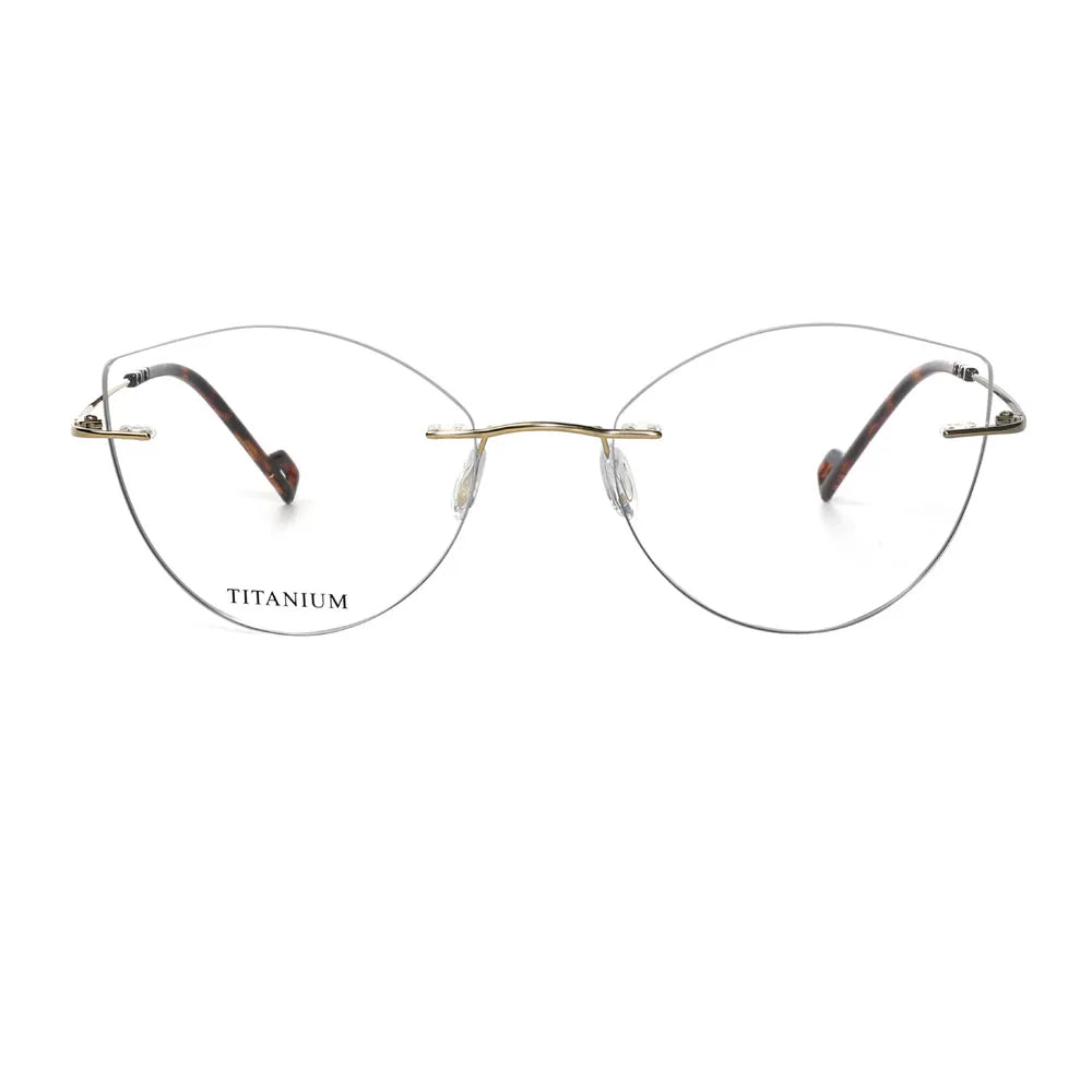 FEROCE 2022 Ready to Ship Eyeglasses Pure Titanium Rimless Frame
