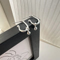 Bojoux Fashion Korean 925 Sterling Silver Frosted U Shape Big Stud Earrings for Women