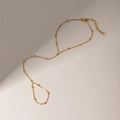 Waterproof 18k Gold Plated Bracelet Chain Ring Fashion Rings Bracelet for Women