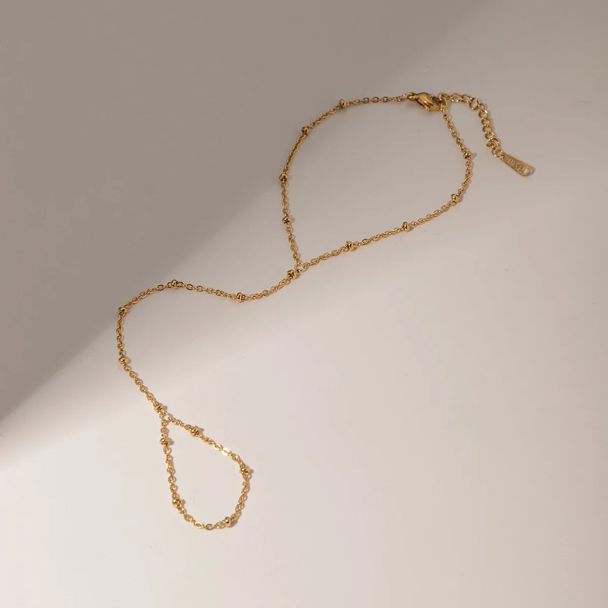 Waterproof 18k Gold Plated Bracelet Chain Ring Fashion Rings Bracelet for Women