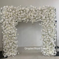 Factory Artificial Flower Beautiful White Flower Arch Roll up Flower Backdrop for Wedding Decor