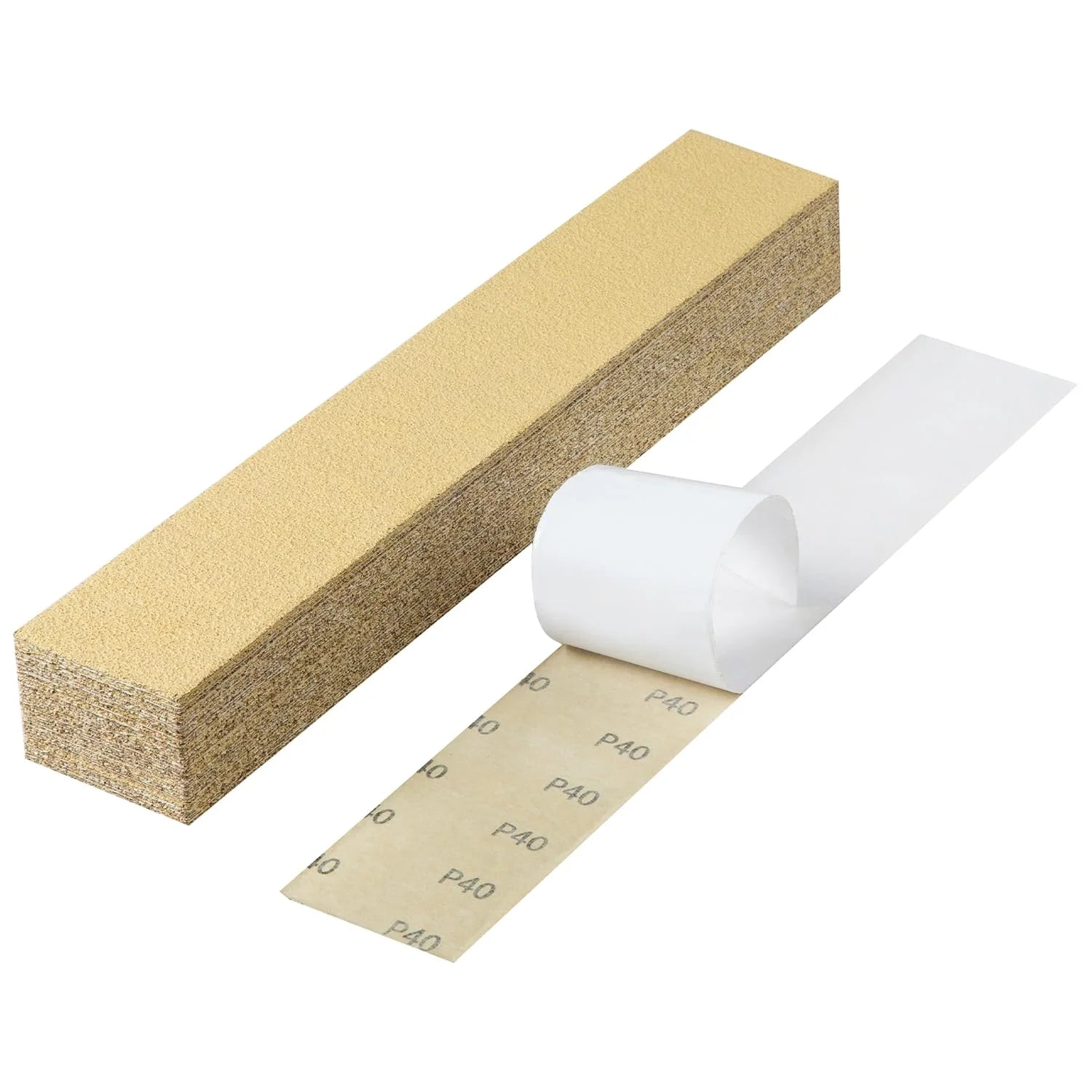 In Stock 400PCS 2-3/4" X 16-1/2" Long Board Sand Paper 40 Grit Adhesive Sticky Back for Air File Sander Hand Sanding Block