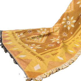 100% Cotton Jacquard Bohemian Geometry Tapestry Woven Blankets Throws Four Seasons Use for Wholesale