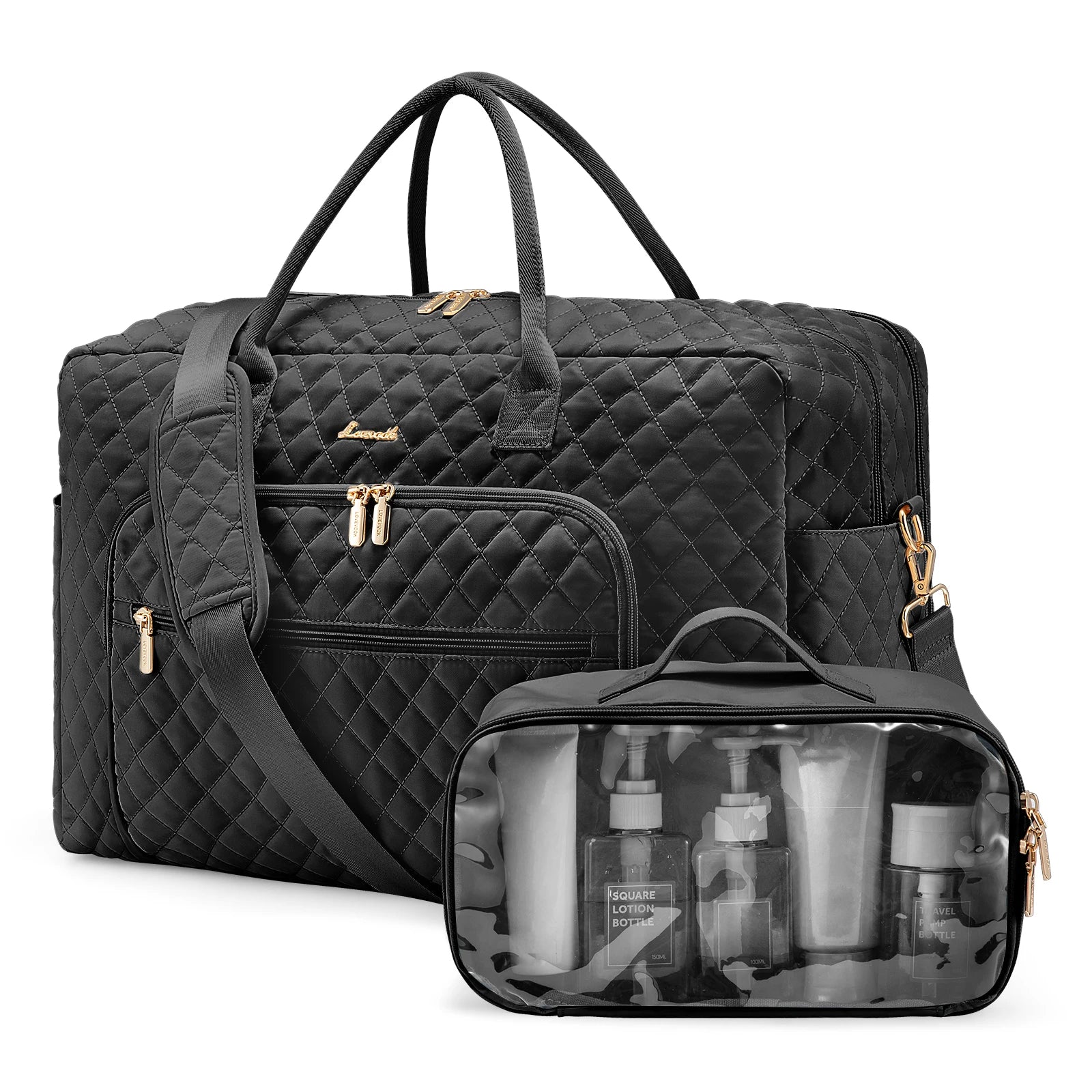 LOVEVOOK Wholesale 2pcs Tote Duffel Weekender Bag Wet and Dry Separation Swim Gym Bag for Travel Sports Camping Duffel Bags