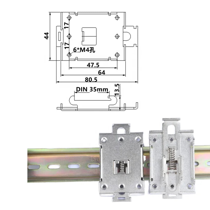 Easy-to-Use Din Rail Plastic Snap Hook Bracket for Switch Installation Din Rail Mounting Clip