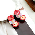 CANYUAN Custom Pattern Logo 6cm Korean Style Red Hairpin Cute Rhinestone Acetate Letter Hair Grip Personalized Hair Claw
