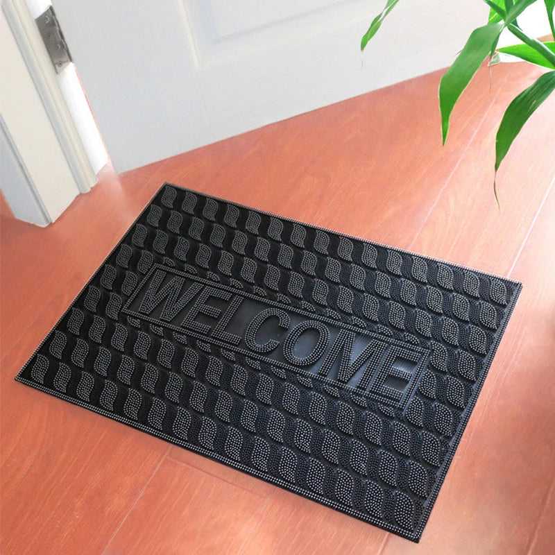 Wholesale Cheap PVC-coated Floor Mat Non-Slip PET Friendly Indoor Outdoor Entrance Mat Modern Style Washable Polka Dot Door Mat