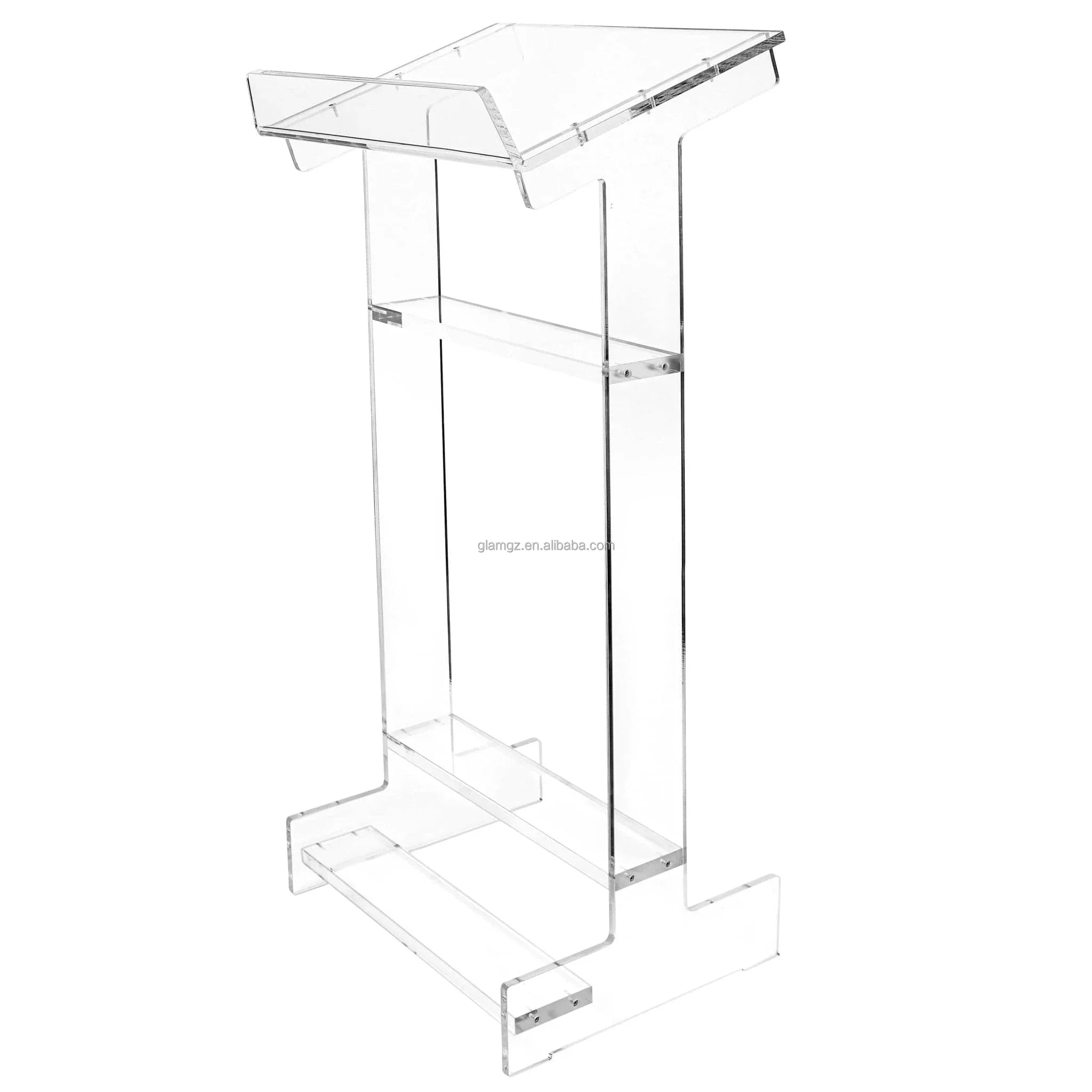 Jewish Judaica Public Speaker Podium Luxe Clear Acrylic Lucite Floor Shtender