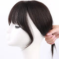 AU Customized Straight Hair Piece Natural Clip-in Women Hair Topper with Bang & Hair Parting