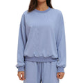 Yoga Top Comfortable Crewneck Sweatshirt Long-sleeved Loose Casual Outerwear Outdoor Running Sports Sweatshirt for Women