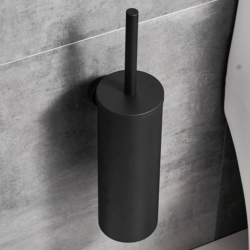 Bathroom Replacement Modern Cleaning Brush Holder Round 304 Stainless Steel Toilet Brush Freestanding 5 Year Warranty