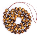 Natural Tiger Eye Stone Beads 4mm 6mm 8mm Smooth Round Natural Stone Healing Loose Gemstone Tiger Eye Beads for Jewelry Making