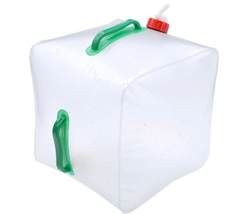 20L PVC Square Water Bag Outdoor Emergency  Drinking Jug Picnic Water Portable Folding  Bucket
