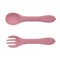Factory Custom Tableware Baby Products Cartoon Design Food Grade Silicone Fork Spoon for Training Dinnerware Sets