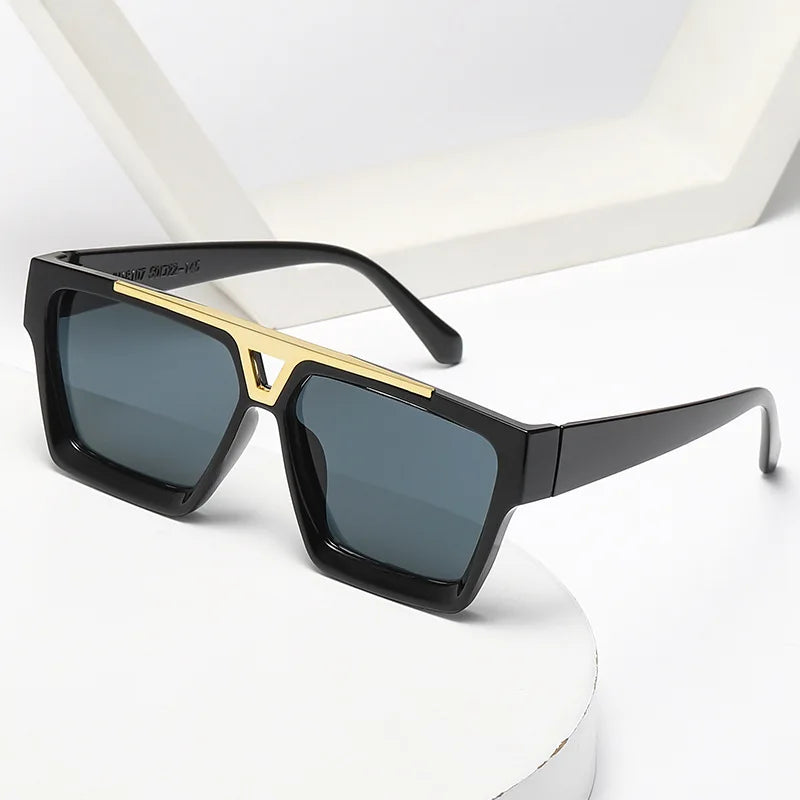 2023 New Millionaire Sunglasses Conjoined Square Glasses Modern Fashion Big Frame Shade Sunglasses Lunettes De Soleil