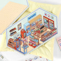 Small Corner Series Scene Scenography Handbook Material Decorative Stickers 3 Stickers per Pack