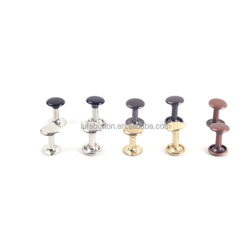 Hot Sale Metal Double Cap Rivet Decorative Rivets for Leather Crafts Belts Saddles Repair