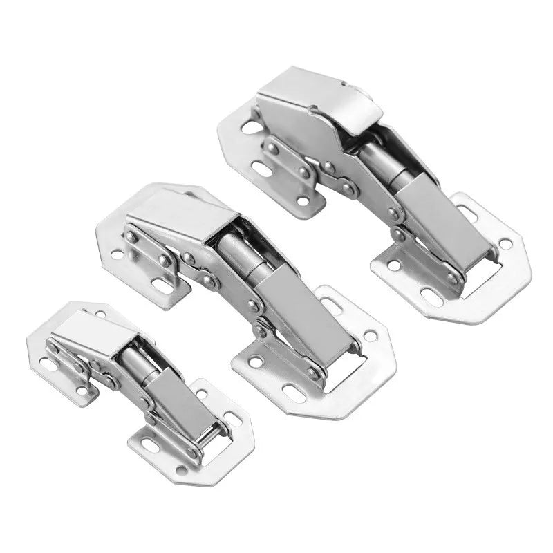 HM 90Degree 3/4/5 Inch Bridge Shaped Soft Closing Spring Hinge Cabinet Door Hinges No Drilling Hole Stainless Steel Hospital