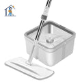 360 Rotate Spin Handfree Lazy Flat Cleaning Mop with Water Separation Bucket for House Floor Ceiling Cleaning