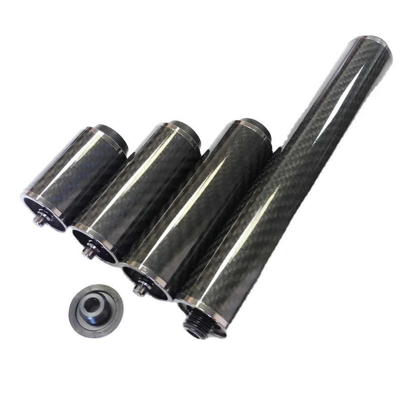 Xmlivet Carbon Fiber with Bumper for PERI Pool Billiard Cue Extensions 2/3/4/8inch Cue Extender Billiard Accessories