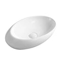 Wholesale Price Customized Vessel Sink Oval Shape No Hole Ceramic Wash Basin