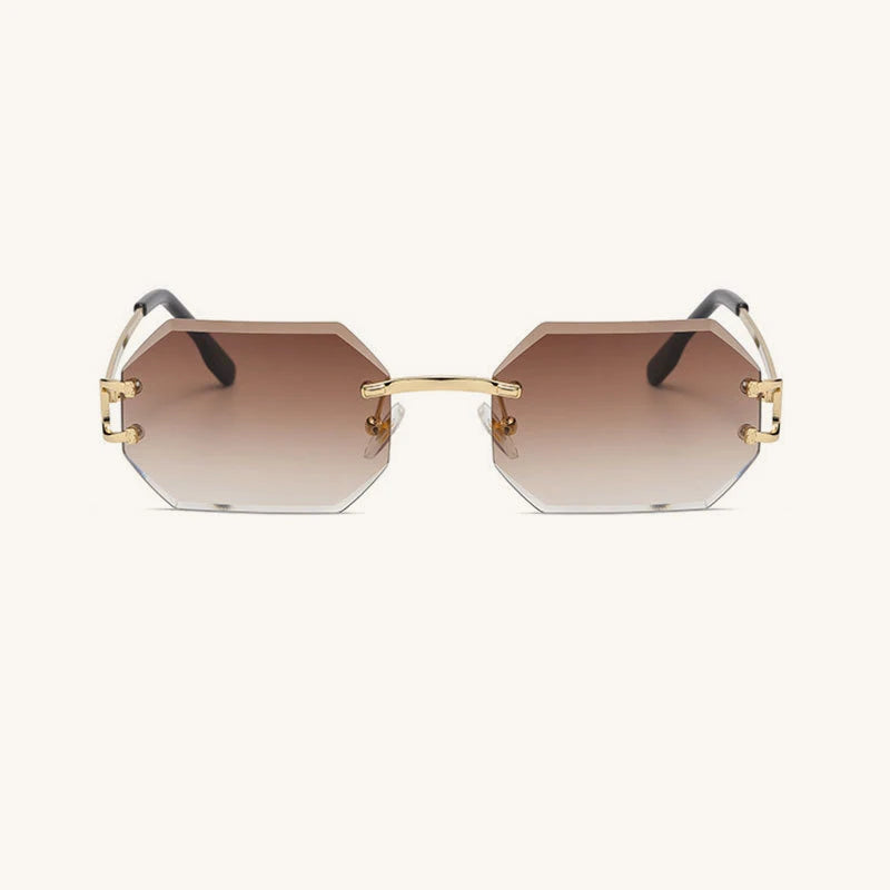 Octagonal Frameless Trimming Fashion Sunglasses Female 2023 New Street Style Ins Trendy Sun Glasses for Women Men Eyewear Uv400