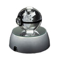 Wholesale Crystal K9 Glass Ball Custom 3D Colorful Lighting up Crystal Poke Ball with LED Base for Holiday Decoration Gift