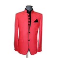 New Groomsmen Mandarin Lapel Groom Tuxedos Six Buttons Men Suits Wedding/Prom/Dinner Best Man Blazer ( Jacket+Pants)