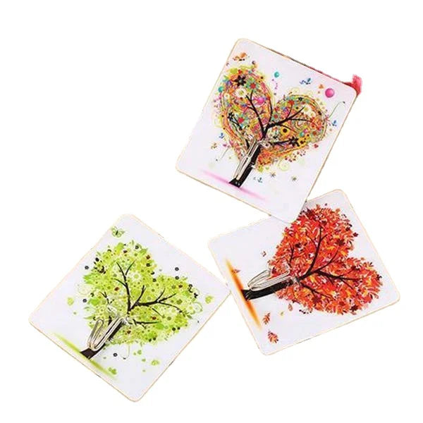 HelloWorld Hot Strong Hook Transparent Wall Hooks Waterproof Oilproof Self Adhesive Decorative Hooks