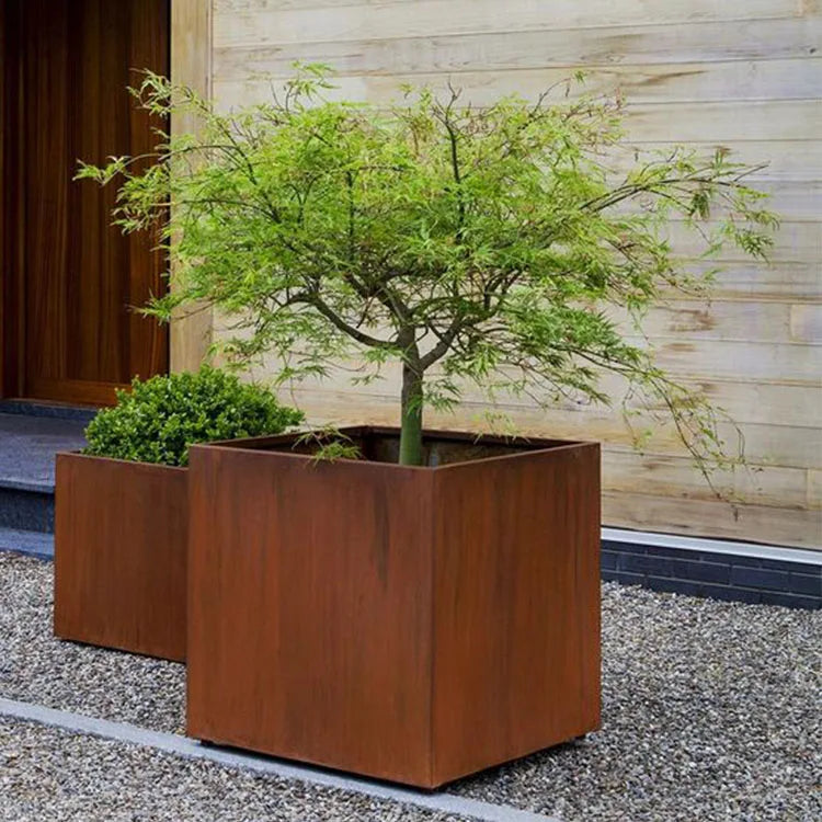 60-150cm Round Corten Steel Bowl Planter for Garden or Home Use