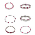 Fashion Design Red Bracelet Ruby Gemstone 925 Sterling Silver Tennis Bracelet High Quality Fine Jewelry