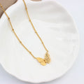Isunni Wholesale Dainty Jewelry Gold Plated Stainless Steel Butterfly Necklace