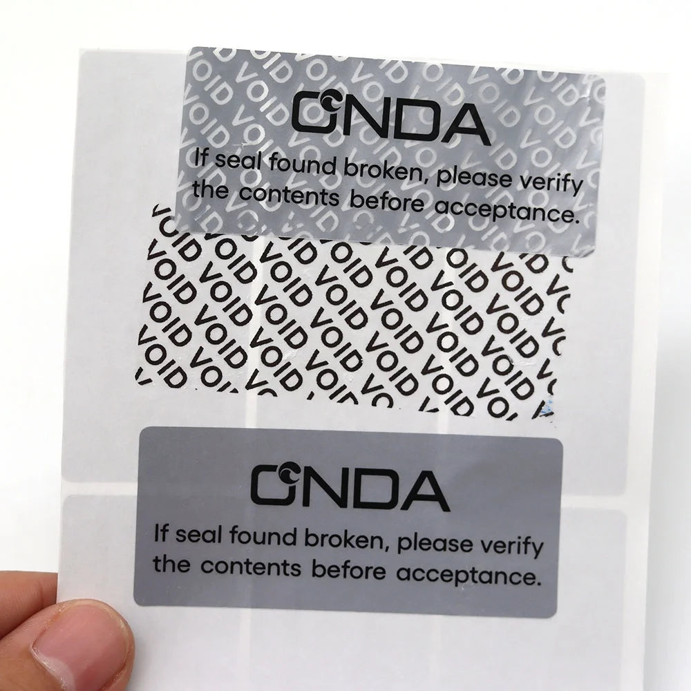 Manufacturer Custom Logo Tamper-Proof Security Seal Label Warranty Open Void Sticker for Skin Care Perfume Lipstick Made Vinyl
