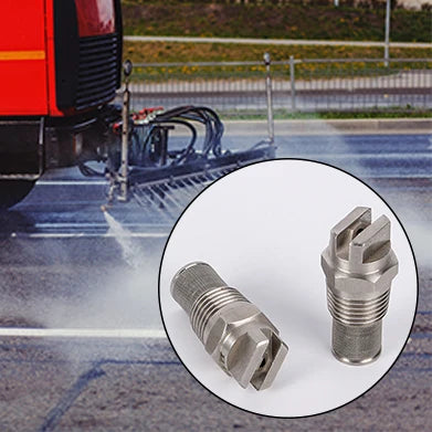 BYCO 1/4 4.8l/h 2bar Stainless Steel Small Water Pipe Unijet Flat Spray Nozzle for Solar Panel Cleaning