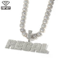 2021 Fashion Hip Hop Iced Out Big Size Custom Name Necklace Personalised Name Chain